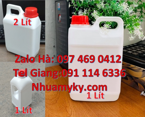 Can đựng bột giặt, Can 0.5l vuông trắng đục, Can nhựa 5 lít đựng tinh dầu. Can 10l đựng cồn, can
