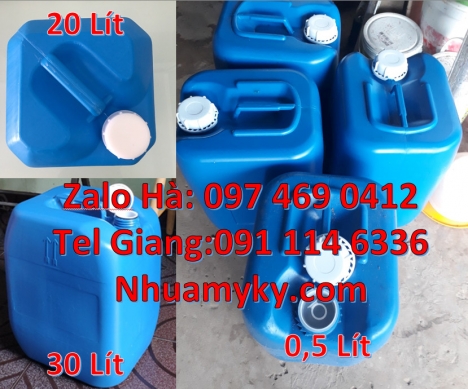 Can vuông, Can vuông 25l đựng phân bón, can 25l trắng, Can dẹp 30l đựng sữa tươi, Can nhựa hdpe,