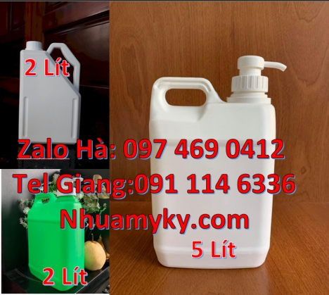 Can đựng bột giặt, Can 0.5l vuông trắng đục, Can nhựa 5 lít đựng tinh dầu. Can 10l đựng cồn, can