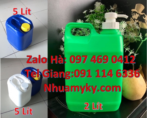 Can đựng bột giặt, Can 0.5l vuông trắng đục, Can nhựa 5 lít đựng tinh dầu. Can 10l đựng cồn, can