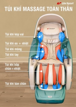 Ghế mát xa Lifesport  LS999 ông vua hạng sang
