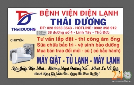 Bệnh Viện Điện Lạnh Thái Dương - Mua Bán, Sửa Chữa Bảo Trì Vệ Sinh Máy Lạnh, Tủ Lạnh, Máy Giặt , Máy