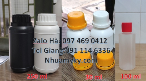 Chai nhựa 500 ml đựng nông dược, Chai 100ml màu trong, Chai 50ml đựng giấm, chai xịt khử trùng 1l, C