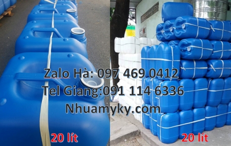 Can nhựa 30 lít dẹp đựng hóa chất, can nhựa 4l vòi nhấn can 1l vuông, can dày 25 lít đựng axit, Can