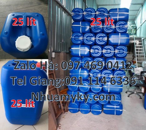 Can nhựa 30 lít dẹp đựng hóa chất, can nhựa 4l vòi nhấn can 1l vuông, can dày 25 lít đựng axit, Can