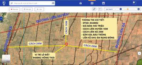ĐẤT HỒNG THÁI SHR VUÔNG VỨC CẠNH DỰ ÁN KDL RẠNG ĐÔNG GIÁ CHỈ 100K/M2