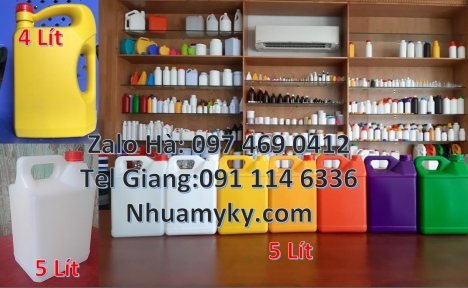 can 4l đựng thuốc diệt nấm mốc, Can nhựa 5 lít đựng tinh dầu Can 10l 18l hdpe, can 10l đựng chế phẩ