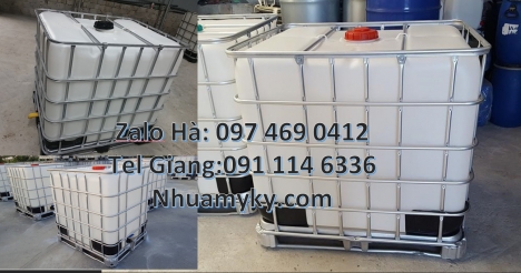 bồn ibc, Bồn nhựa, bồn đựng hóa chất 1000 lít, Thùng nhựa trắng dung tích lớn, Tank, bồn ibc, thùng