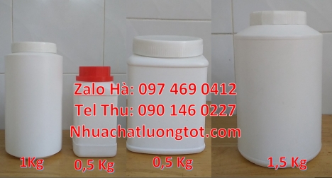 Bán sỉ hũ 0.5kg, Nơi bán hũ 1kg, Hũ 0.5kg hdpe Hũ 1kg vặn, Hũ giá rẻ, Hũ nhựa hdpe 500gr đựng hóa c