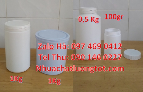 Bán sỉ hũ 0.5kg, Nơi bán hũ 1kg, Hũ 0.5kg hdpe Hũ 1kg vặn, Hũ giá rẻ, Hũ nhựa hdpe 500gr đựng hóa c