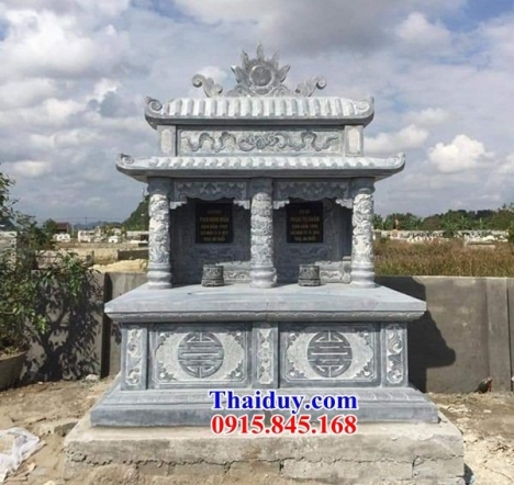 55 mẫu mộ đá đôi đẹp cao cấp