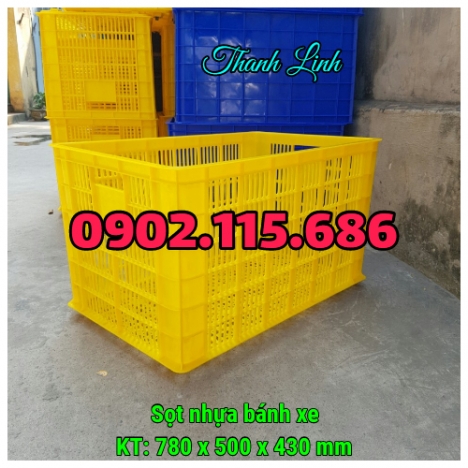 Sọt nhựa 5 bánh xe, sọt nhựa công nghiệp, sọt kéo hàng, thùng nhựa rỗng bánh xe, sọt nhựa đựng hàng