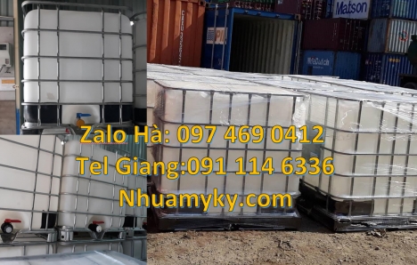 bồn nhựa vuông dung tích lớn, thùng nhựa ibc 1000l, Tank nhựa 1000L giá sỉ, bồn nhựa ibc, nơi bán Bồ