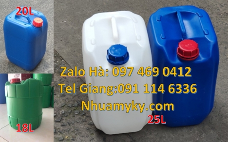 can nhựa 4l vòi nhấn, can 1l vuông, can dày 25 lít đựng axit, Can đựng hóa chất, Can nhựa 20 lít đựn