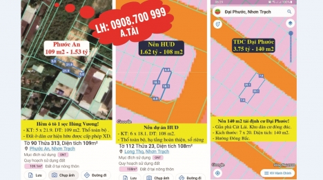 Cần bán đất nền dự án tại Phước An, Nhơn Trạch, Đồng Nai, giá 1.53 Tỷ