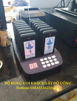 Bộ rung gọi khách lấy đồ uống cho cafe, trà sữa