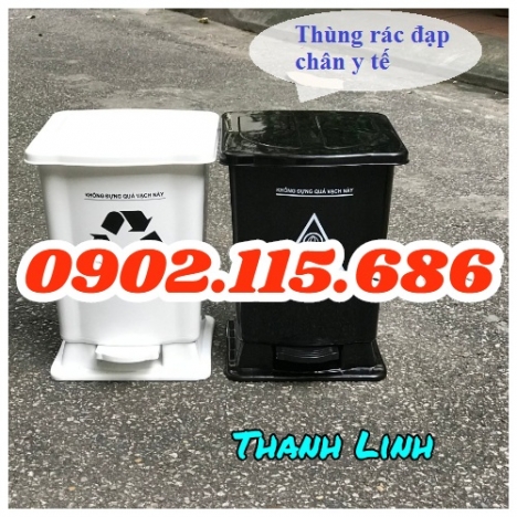 Thùng rác y tế đạp chân, thùng rác 10 lít, thùng rác y tế 15 lít, thùng rác y tế 20 lít, thùng rác y