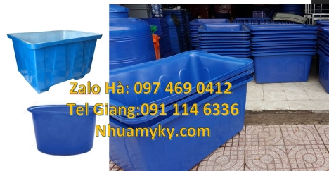 thùng tròn, thùng nuôi cá 500l, thùng nhựa tròn, thùng nhựa chữ nhật 1000 lít, bồn nhựa 1000l, Thùng