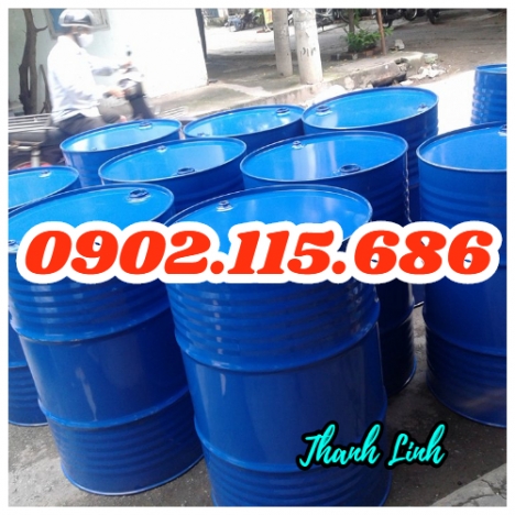 Thùng phuy sắt 2 nắp nhỏ, phuy sắt nắp kín, phuy đựng dầu, phuy sắt nắp kín đựng hóa chất, thùng phu