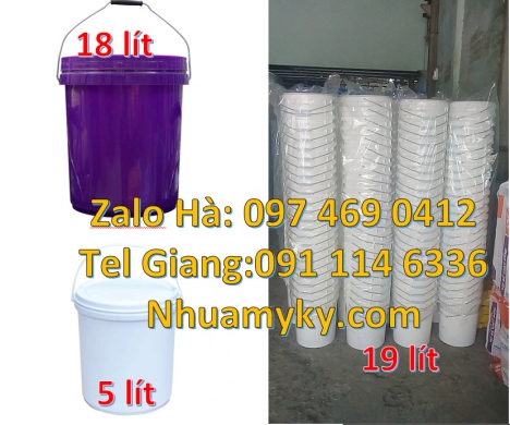 Xô sơn 20 lít, xô nhựa 22 lít, Thùng nhựa 20 lít thùng đựng hóa chất 22 lít, Nơi bán Vỏ thùng 10