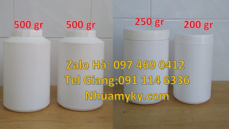 Hũ 2kg đựng bột, hũ nhựa hdpe, Hũ nhựa 1kg đựng bột ngô, hũ 1.5kg đựng bột gạo, hũ 50gr đựng kem dưỡ