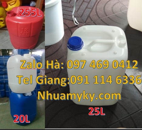 can nhựa 4l vòi nhấn, can 1l vuông, can dày 25 lít đựng axit, Can đựng hóa chất, Can nhựa 20 lít đựn