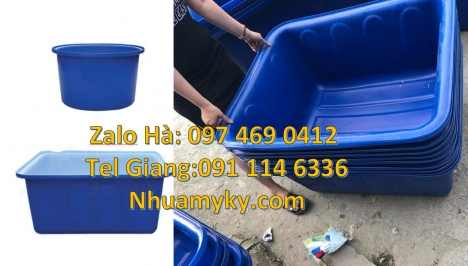 thùng tròn, thùng nuôi cá 500l, thùng nhựa tròn, thùng nhựa chữ nhật 1000 lít, bồn nhựa 1000l, Thùng