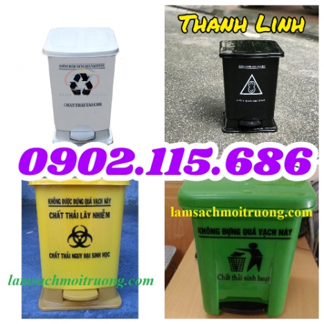 Thùng rác y tế đạp chân, thùng rác 10 lít, thùng rác y tế 15 lít, thùng rác y tế 20 lít, thùng rác y