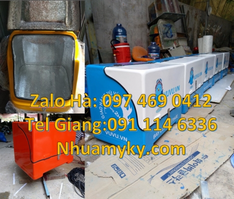 thùng tiếp thị, Thùng giao hàng composite, thùng giao trà sữa chia ngăn, Thùng giao hải sản, Thùng g