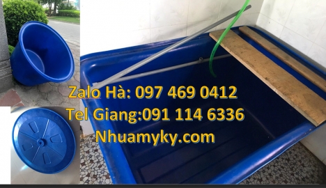 thùng tròn, thùng nuôi cá 500l, thùng nhựa tròn, thùng nhựa chữ nhật 1000 lít, bồn nhựa 1000l, Thùng