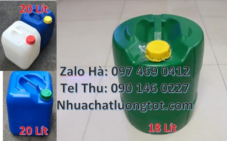 Can nhựa, Can nhựa 30 lít dẹp đựng hóa chất can nhựa 4l vòi nhấn, can 1l vuông, can dày 25 lít đựng