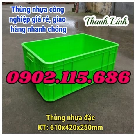 Thùng nhựa đặc,thùng nhựa đựng hàng, thùng nhựa công nghiệp có nắp, thùng nhựa có nắp, sóng nhựa bít