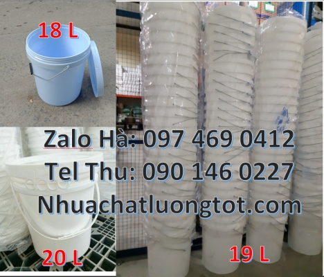 Thùng nhựa 5 lít, xô nhựa 22 lít, Xô nhựa 22 lít đựng phân bón Vỏ thùng sơn 10 lít, Thùng nhựa