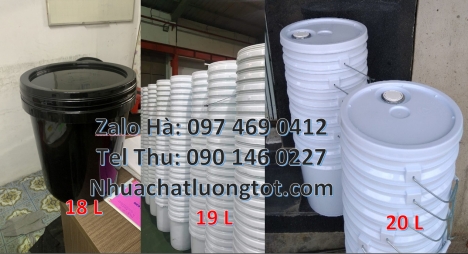 Thùng nhựa 5 lít, xô nhựa 22 lít, Xô nhựa 22 lít đựng phân bón Vỏ thùng sơn 10 lít, Thùng nhựa