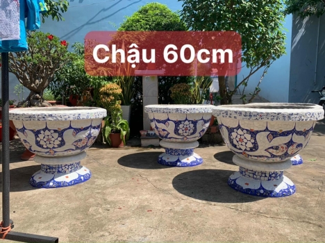 cơ sở chậu hoa thế sơn - chậu hoa dán sành sứ - chậu khảm sành - cẩn miễng