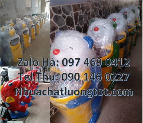 Thùng rác thú composite, Sọt rác con voi, sọt rác cá heo, Thùng rác chuột mickey. Thùng rác hìn