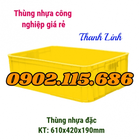 Thùng nhựa đặc,thùng nhựa đựng hàng, thùng nhựa công nghiệp có nắp, thùng nhựa có nắp, sóng nhựa bít