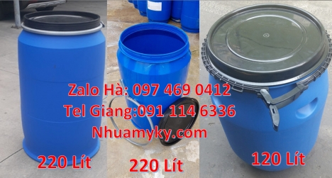 Nơi bán thùng phi nhựa, Phuy nhựa 220 lít nắp kín, Phuy nhựa 150 lít nắp mở, Phuy nhựa đựng hóa chất