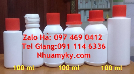 chai 100ml vuông hdpe, chai xịt phun sương 500ml chai 250ml đựng thuốc thủy sản, chai 500ml đựng tr