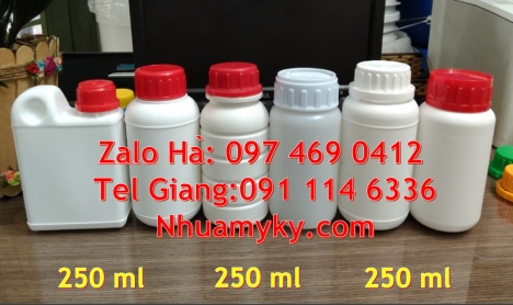 chai 100ml vuông hdpe, chai xịt phun sương 500ml chai 250ml đựng thuốc thủy sản, chai 500ml đựng tr