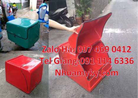 Thùng giao hàng composite, thùng giao trà sữa chia ngăn Thùng giao hải sản, Thùng giao bia ướp lạnh