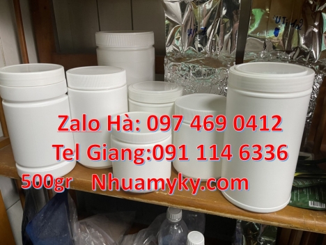 Hũ giá rẻ, Hũ nhựa hdpe 500gr đựng hóa chất, hũ 1kg đựng bột mới 100%, Hủ nhựa 200gr 250gr giá rẻ, h