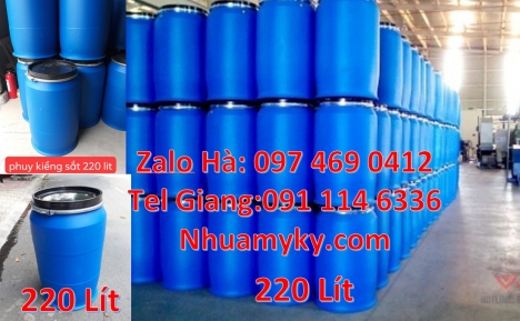 Nơi bán thùng phi nhựa, Phuy nhựa 220 lít nắp kín, Phuy nhựa 150 lít nắp mở, Phuy nhựa đựng hóa chất