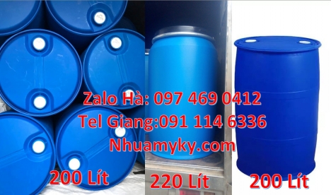 Nơi bán thùng phi nhựa, Phuy nhựa 220 lít nắp kín, Phuy nhựa 150 lít nắp mở, Phuy nhựa đựng hóa chất