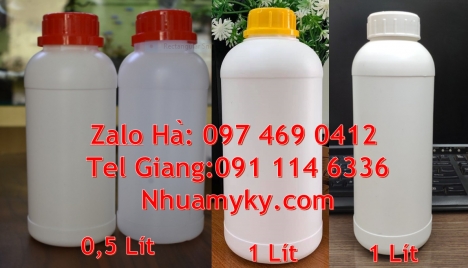 Kích thước chai nhựa 1 lít, Chai nhựa 1 lít vuông đựng dầu ăn, Chai hdpe, chai nhựa 30ml nắp garenty