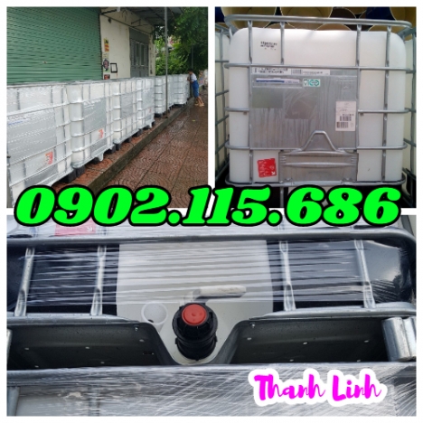 Bồn nhựa IBC, tank nhựa 1000 lít mới 100%, tank nhựa nhập khẩu, bồn nhựa đựng dung dịch lỏng, bồn nh