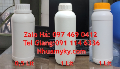 Kích thước chai nhựa 1 lít, Chai nhựa 1 lít vuông đựng dầu ăn, Chai hdpe, chai nhựa 30ml nắp garenty