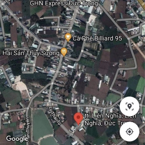 Bán Đất 1,35 tỷ 5x20m DT 103m2 Thổ cư 75m2 thị trấn Liên Nghĩa gần Hải sản Thuỳ Sương.