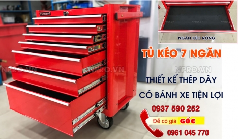 Tủ 7 ngăn kéo, tủ đựng đồ nghề xe máy 7 ngăn chính hãng giá tốt