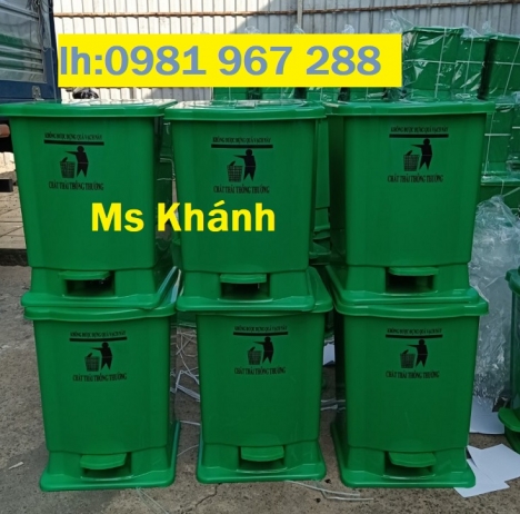 Thùng rác 20 lít màu xanh ,thùng rác y tế 20 lít